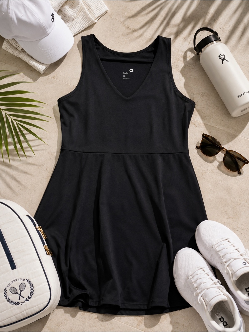 GapFit Black Athletic Dress XL Built-In Shorts Tennis Golf Workout Athleisure - Picture 2 of 9